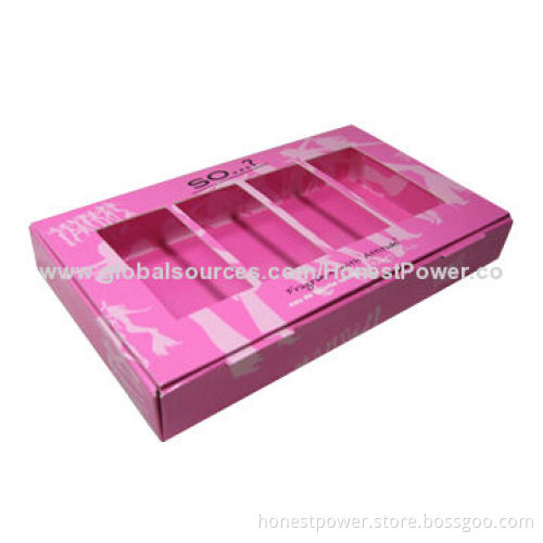 Cosmetic Packaging Box, Made of Cardboard, Customized Sizes/Designs Accepted